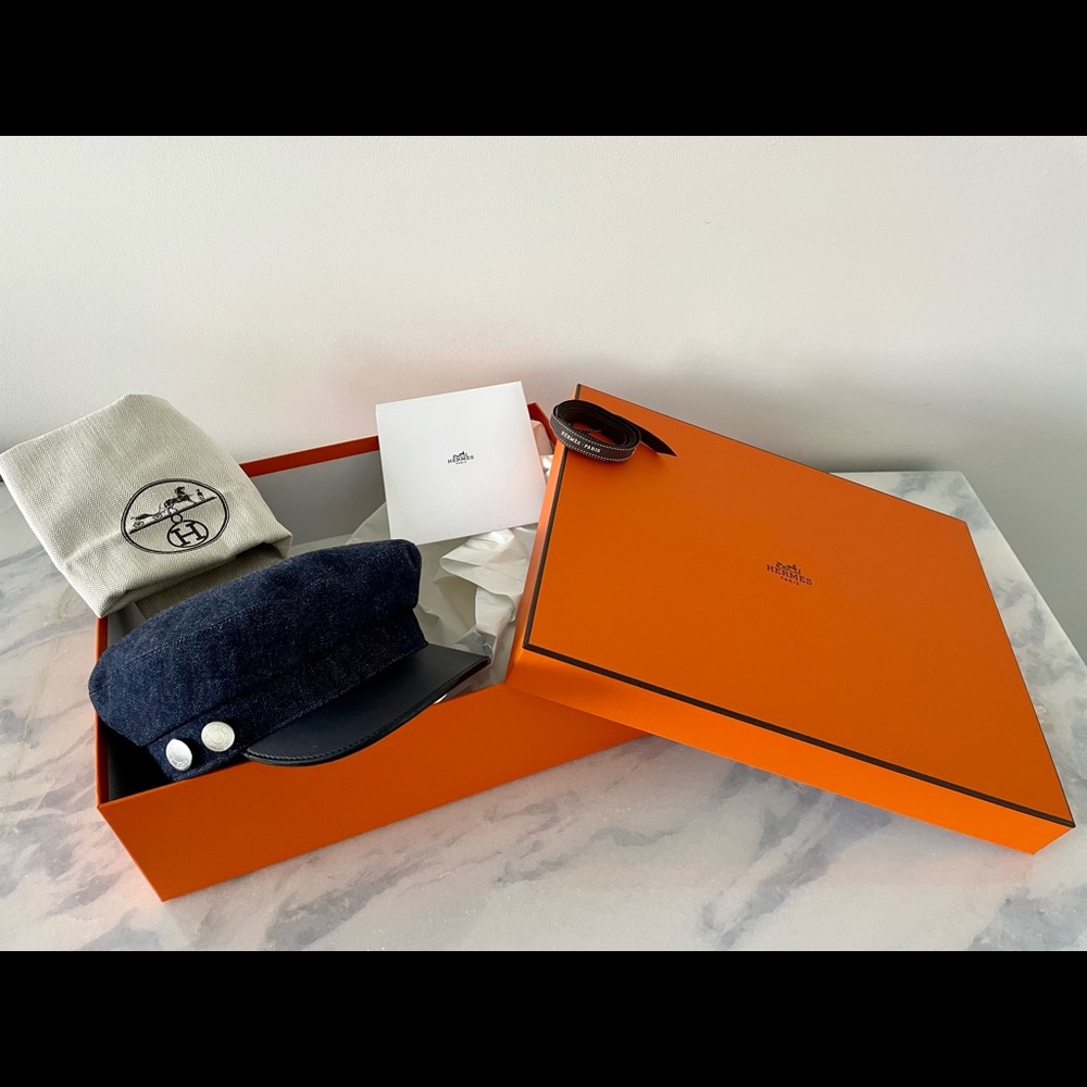 Hermes Vauban denim cap - Picture 2 of 9